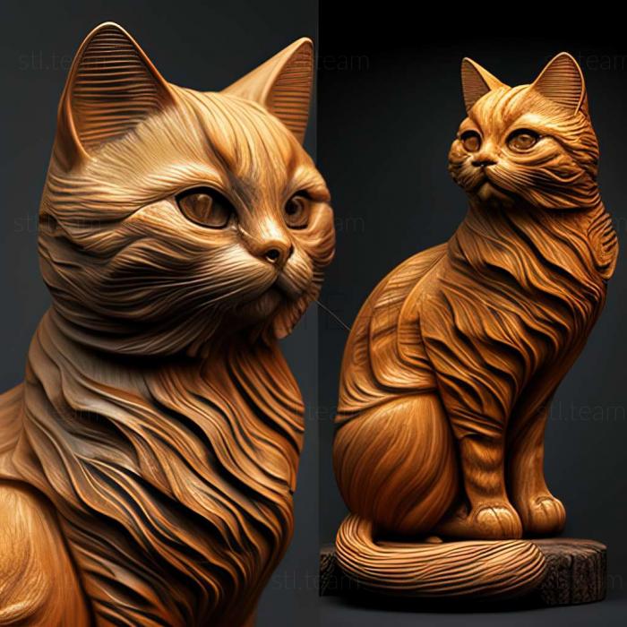 3D модель Мэнская кошка (STL)